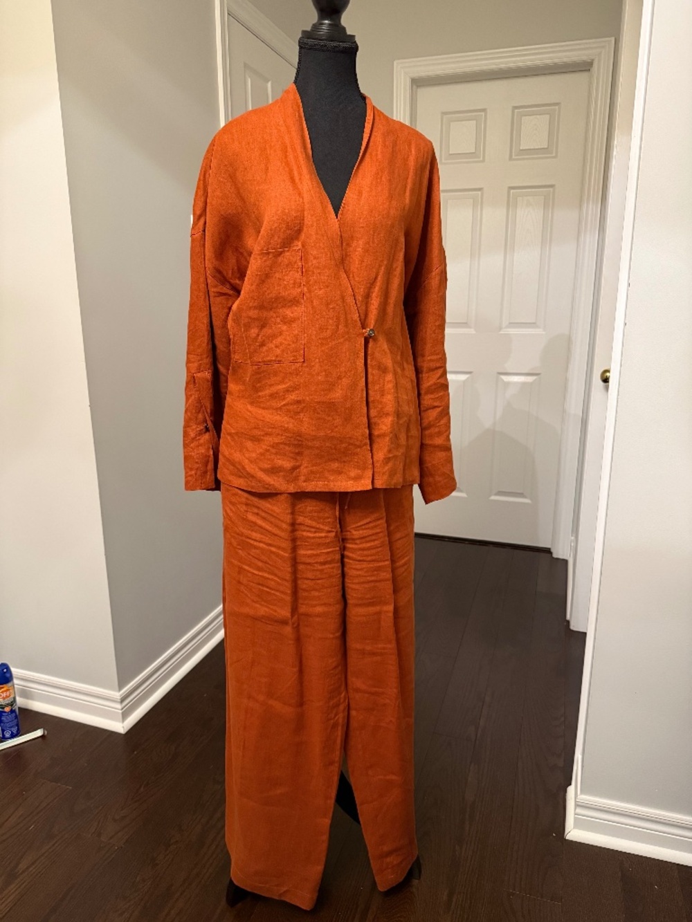 Massimo Dutti 100% Linen Matching Set - Size L